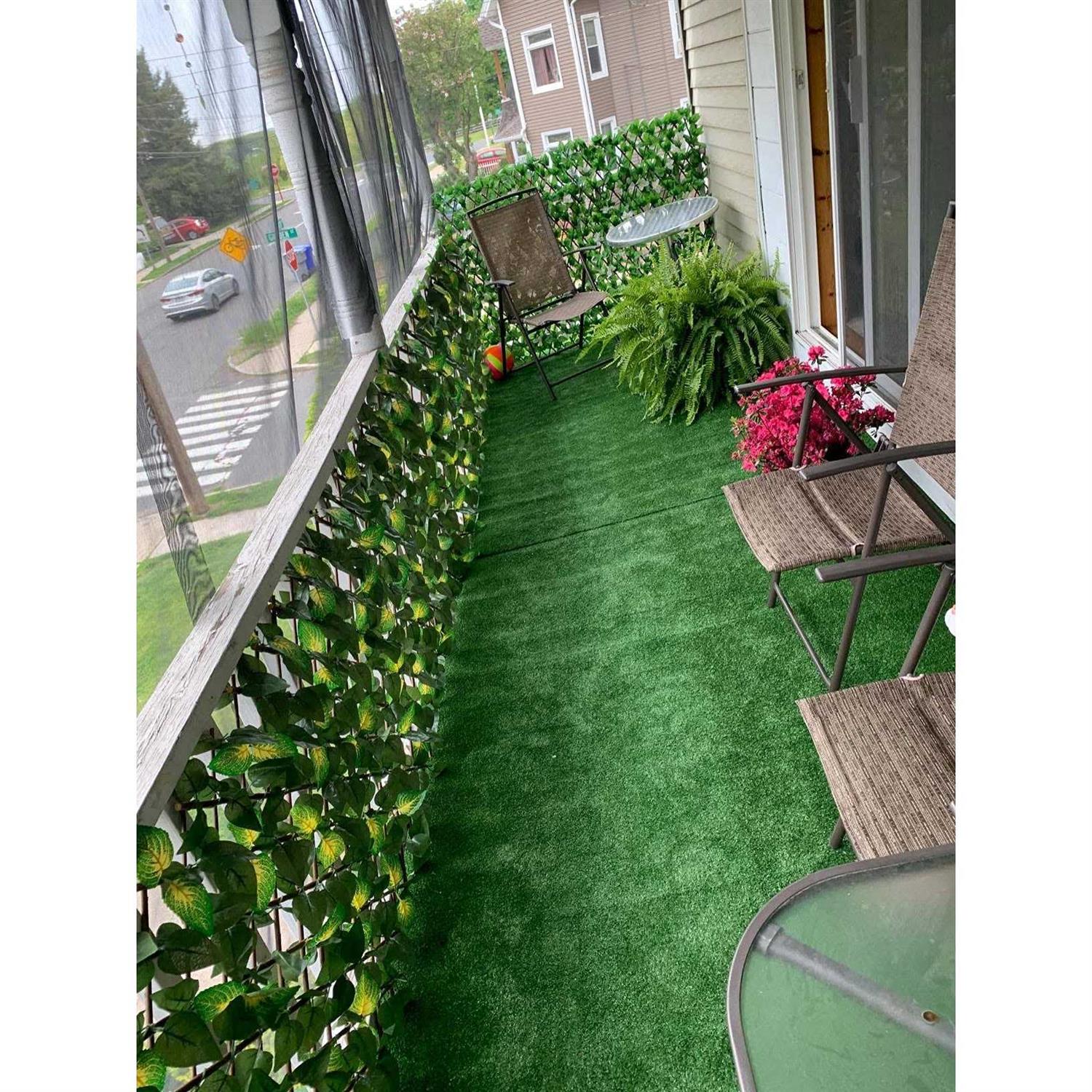 GLANT Expandable Fence Privacy Screen for Balcony Patio Outdoor,Decorative Faux Ivy Fencing Panel,Artificial Hedges - Cheap Fitting