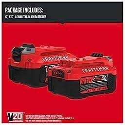 Craftsman V20* 4.0Ah Battery and Charger Kit - Cheap Fitting