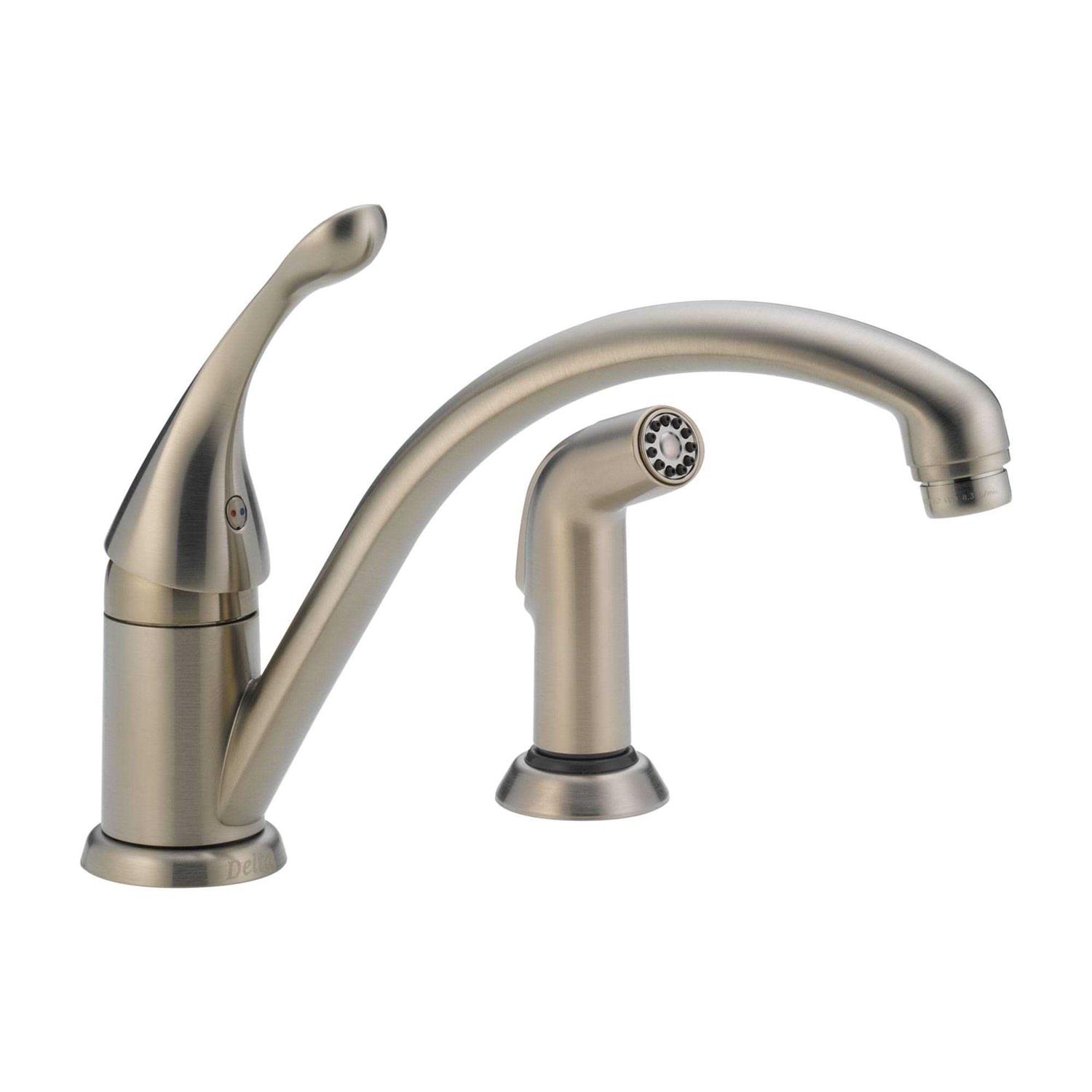 Delta Collins Single Handle Kitchen Faucet with Spray - Cheap Fitting