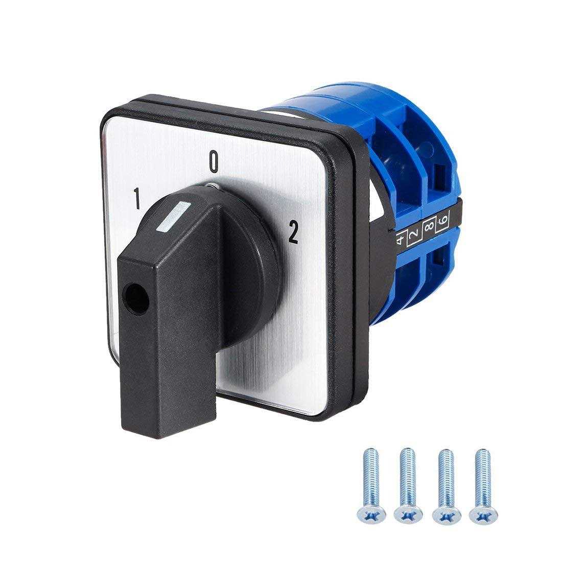 VictorsHome Changeover Switch LW28-32 3 Positions 8 Terminals Universal Rotary Cam Selector Latching Switches 690V 32A - Cheap Fitting