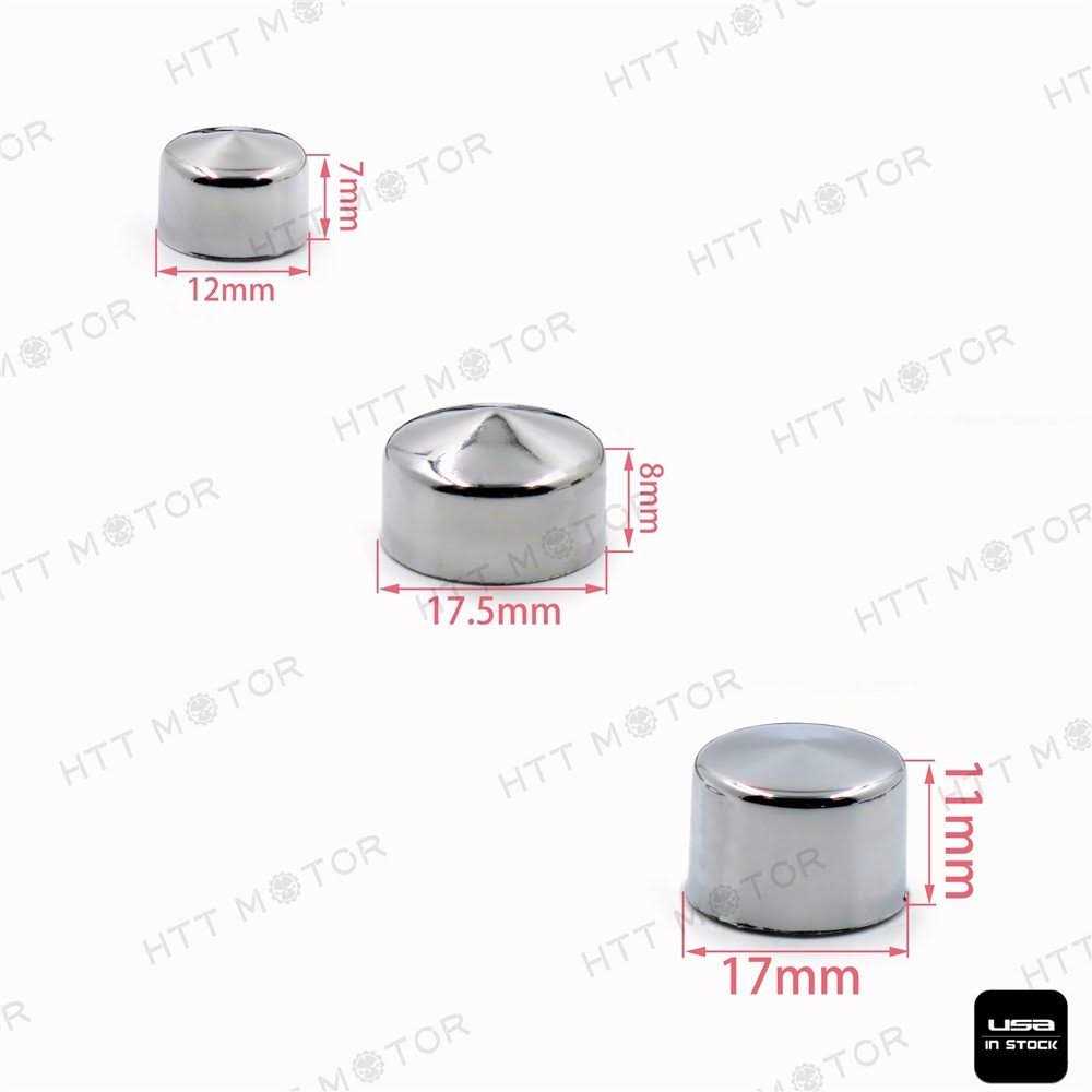 Httmt 63pcs Chrome Caps Cover Kit for 04-15 Harley Sportster Engine & Misc Bolt Nut - Cheap Fitting