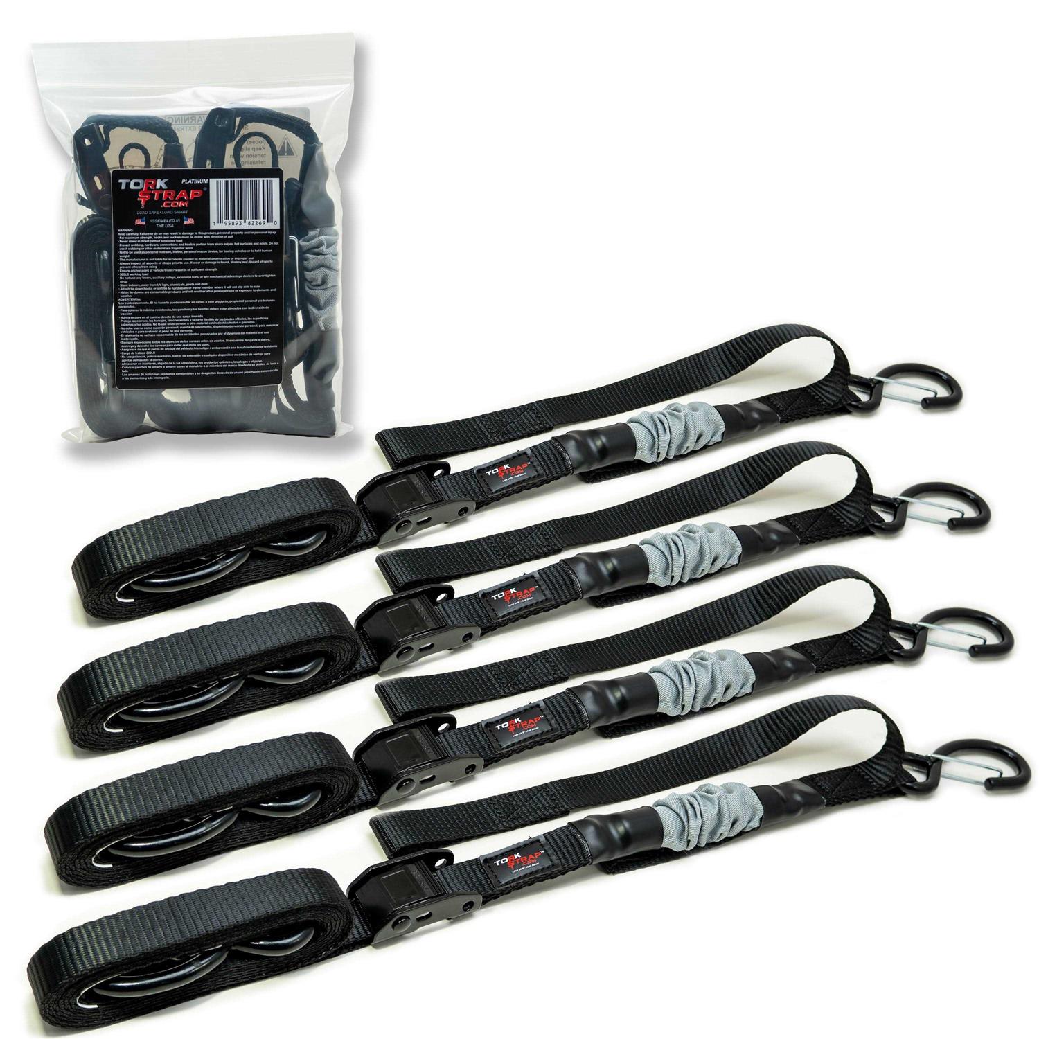 TorkStrap Spring Loaded Tie Down Straps Adapts to Load Shifts - Cheap Fitting