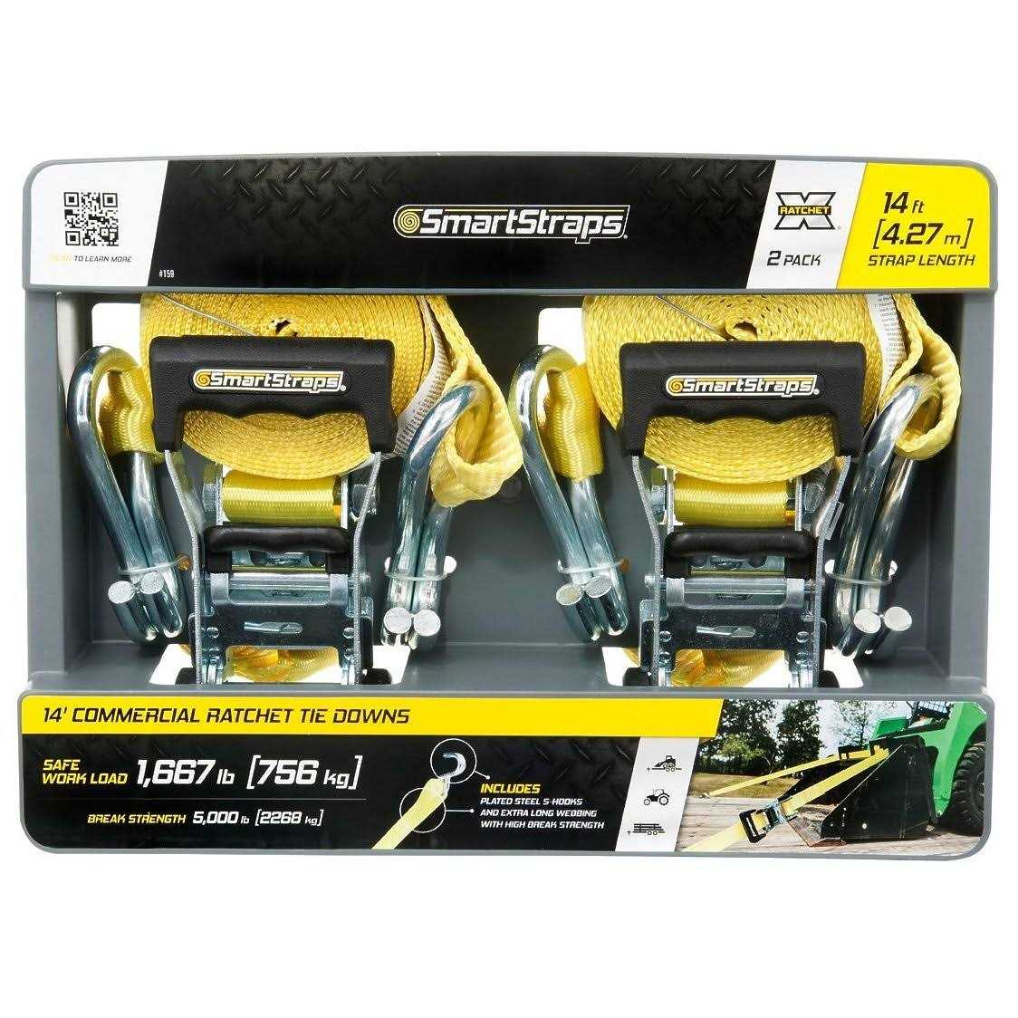 SmartStraps 14ft 5000lbs Ratchet 2 Pack - Cheap Fitting