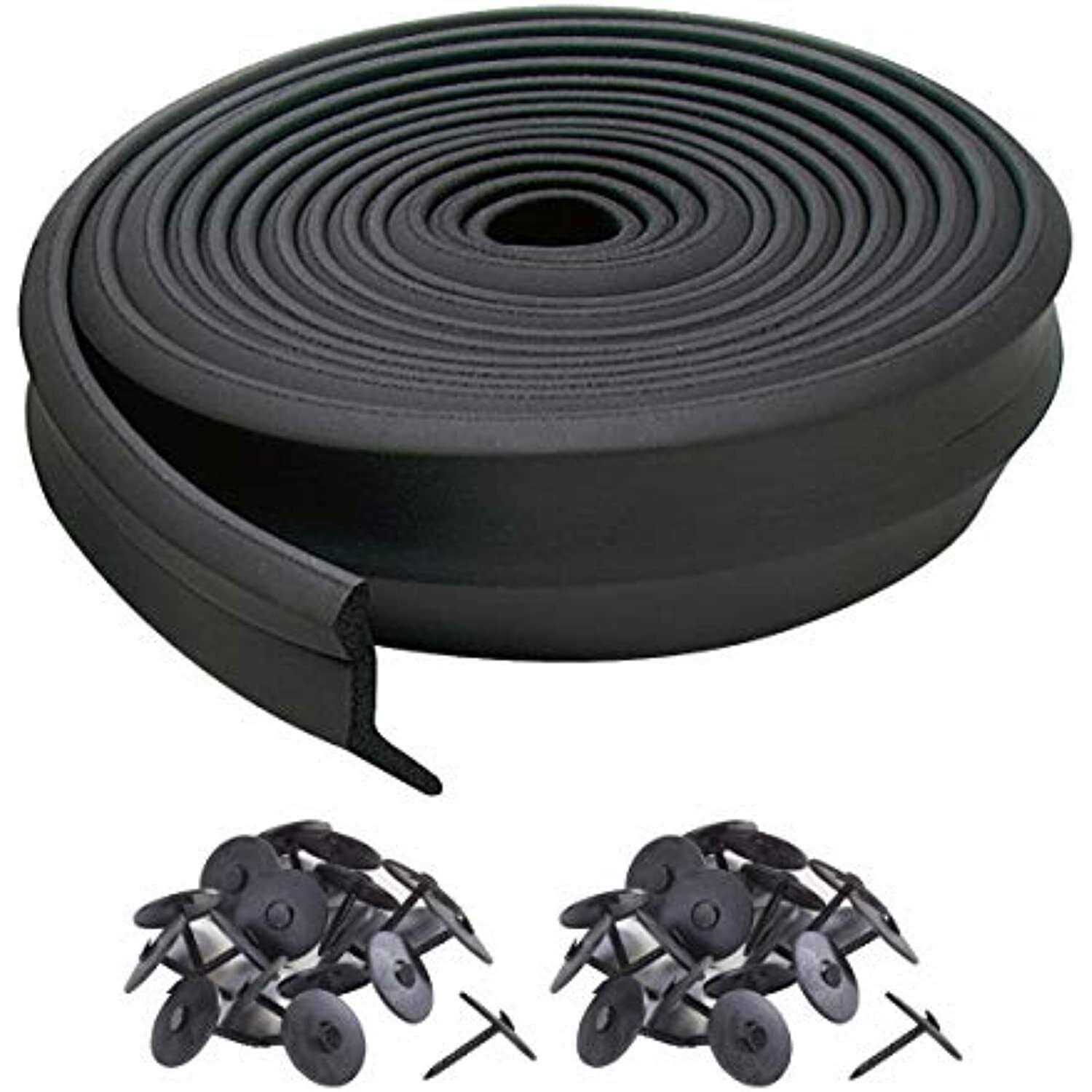 M-D Garage Door Black Rubber Bottom Seal 03749 - Cheap Fitting