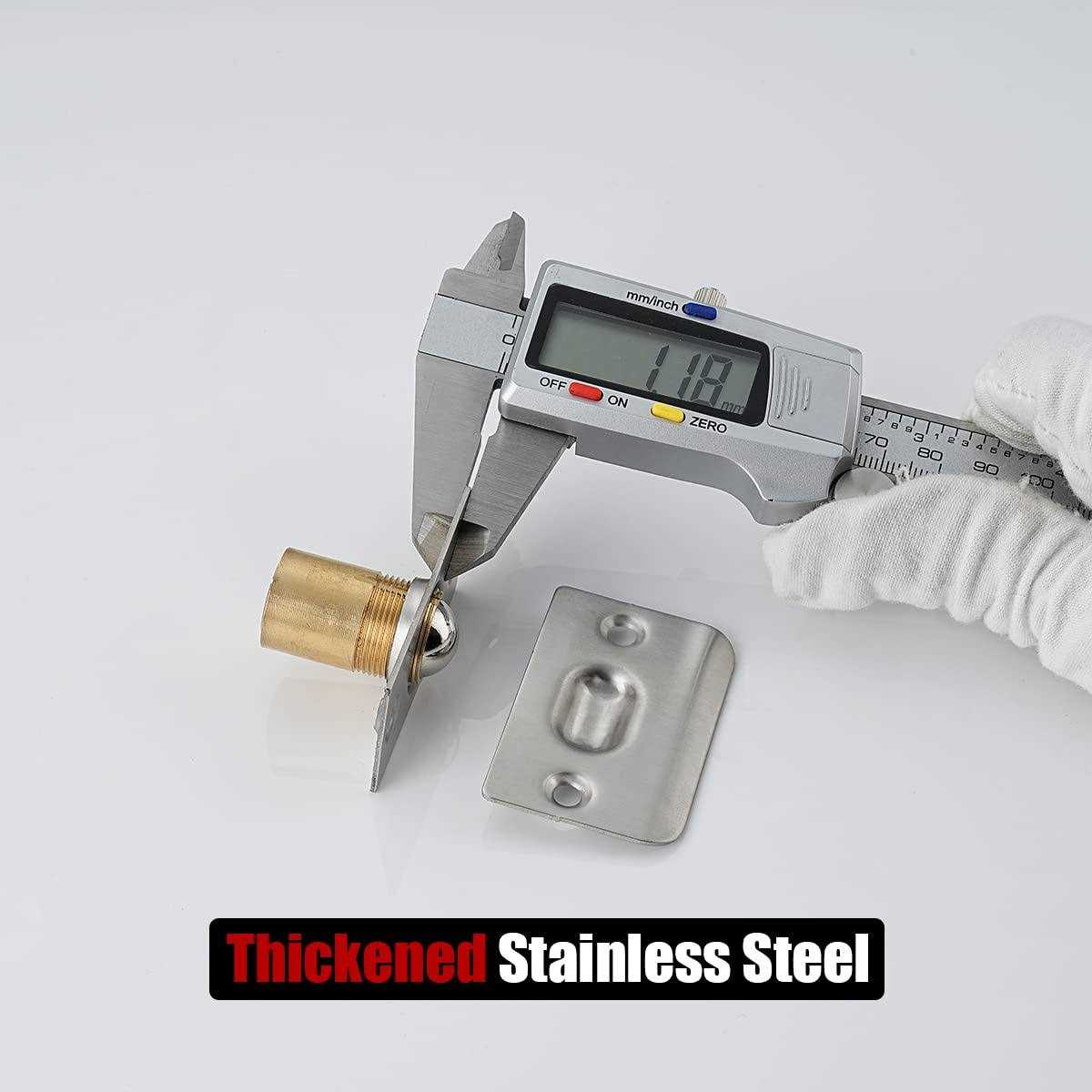 JQK Closet Door Ball Catch Hardware Stainless Steel Catch Adjustable with Strike Plate HBC100-P2 - Cheap Fitting