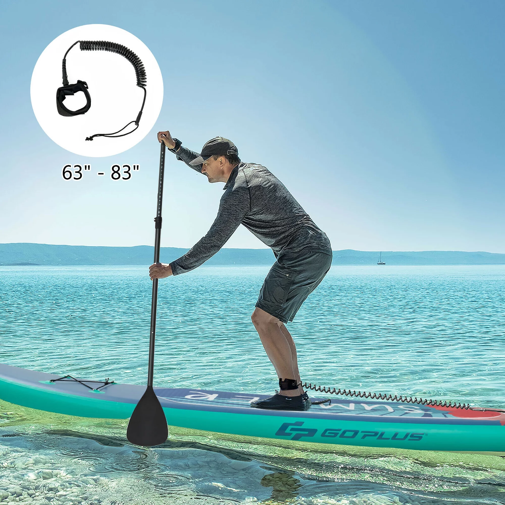Goplus 10.5ft Inflatable Stand Up Paddle Board W/ Backpack Leash Aluminum Paddle - Cheap Fitting