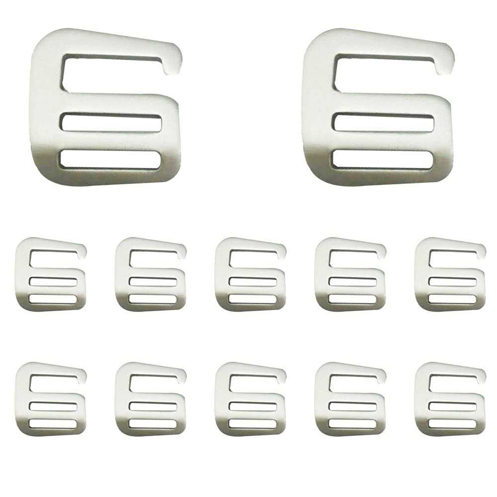 12 Pcs Metal G Hooks Webbing Buckles Strong Quick Release Buckles for Backpack Straps Webbing - Cheap Fitting
