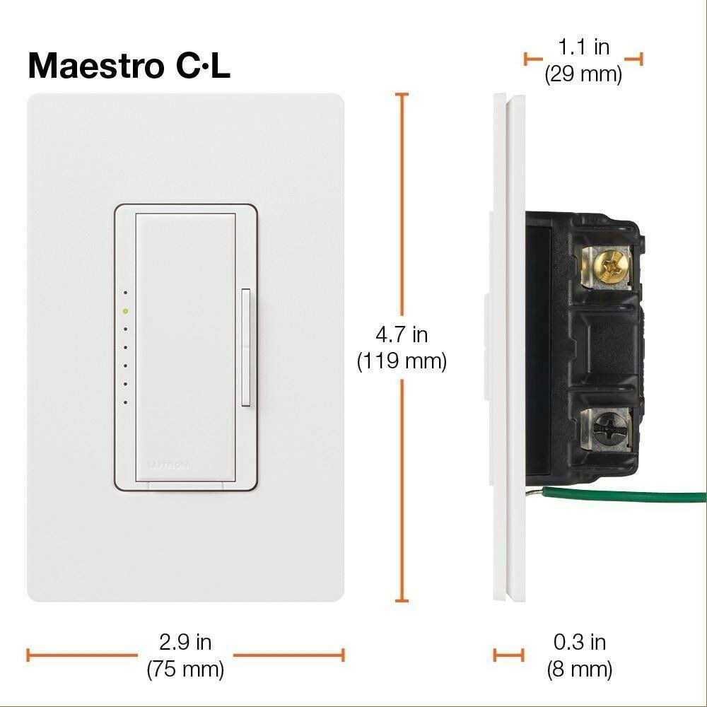 Lutron Maestro LED+ Dimmer Switch for Dimmable LED, Halogen Incandescent Bulbs, Single-Pole or Multi-Location MACL-153MR-3-WH - Cheap Fitting