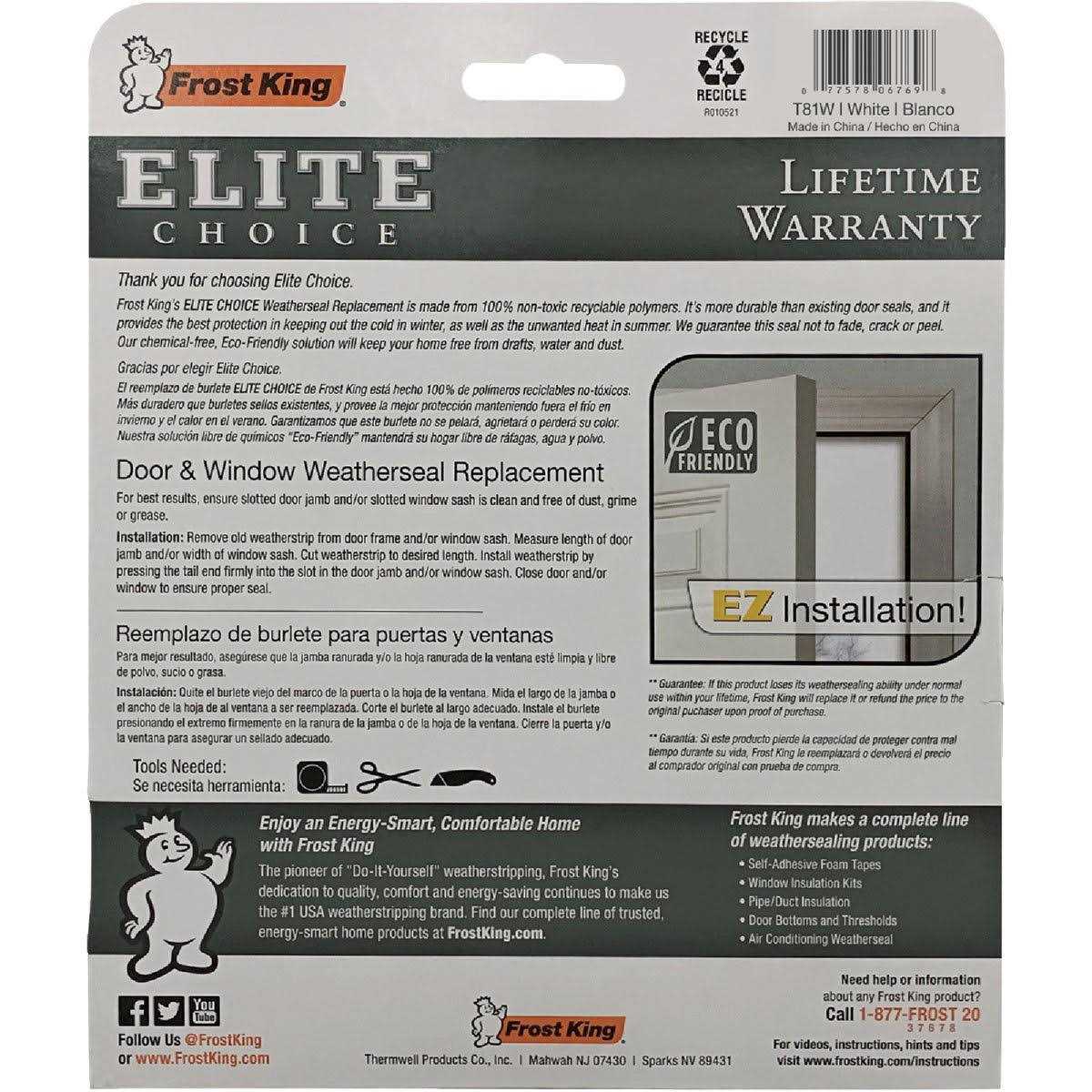 Frost King Door & Window Replacement Seal Black T81BK - Cheap Fitting