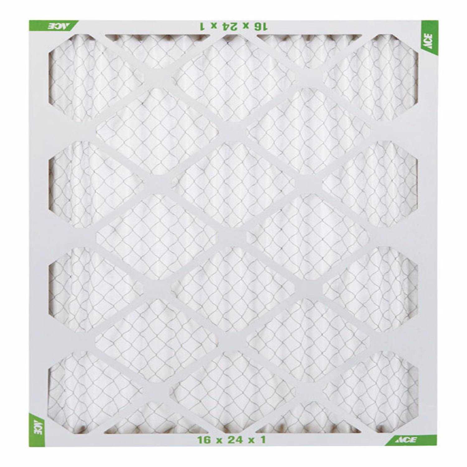 Ace 16 x 24 x 1 Pleated Furnace Air Filter - Cheap Fitting