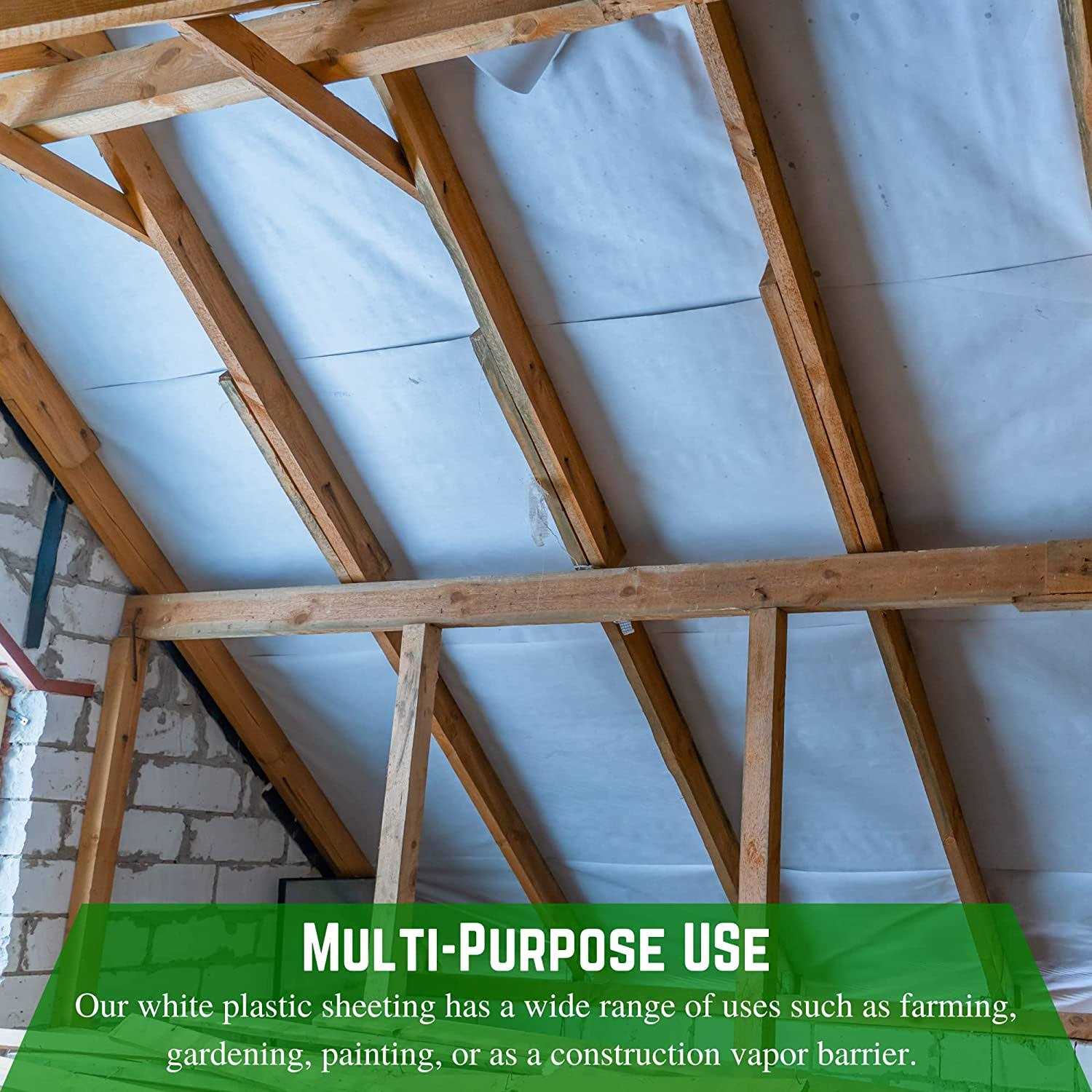 Farm Plastic Supply White Plastic Sheeting 10 mil – Thick Plastic Sheeting - Cheap Fitting