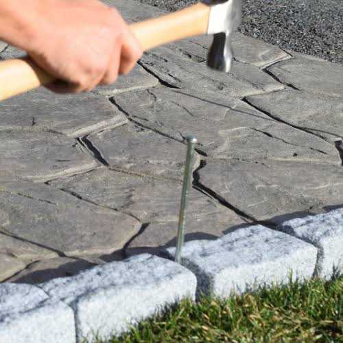Beuta DIY No Dig Faux Stone Landscape Edging w/ Anchoring Spikes - Cheap Fitting