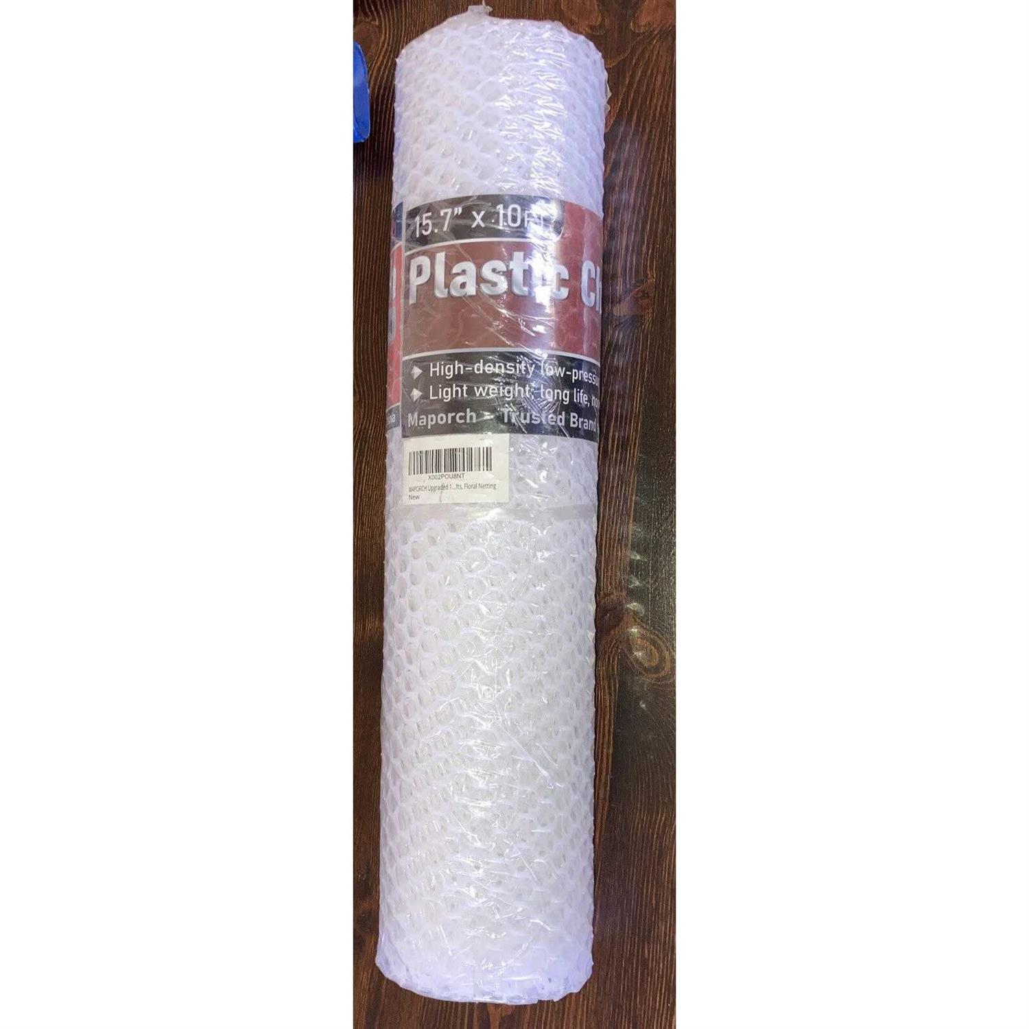 MAPORCH Black Plastic Wire Mesh Fence 15.7IN x 10FT Roll - Cheap Fitting