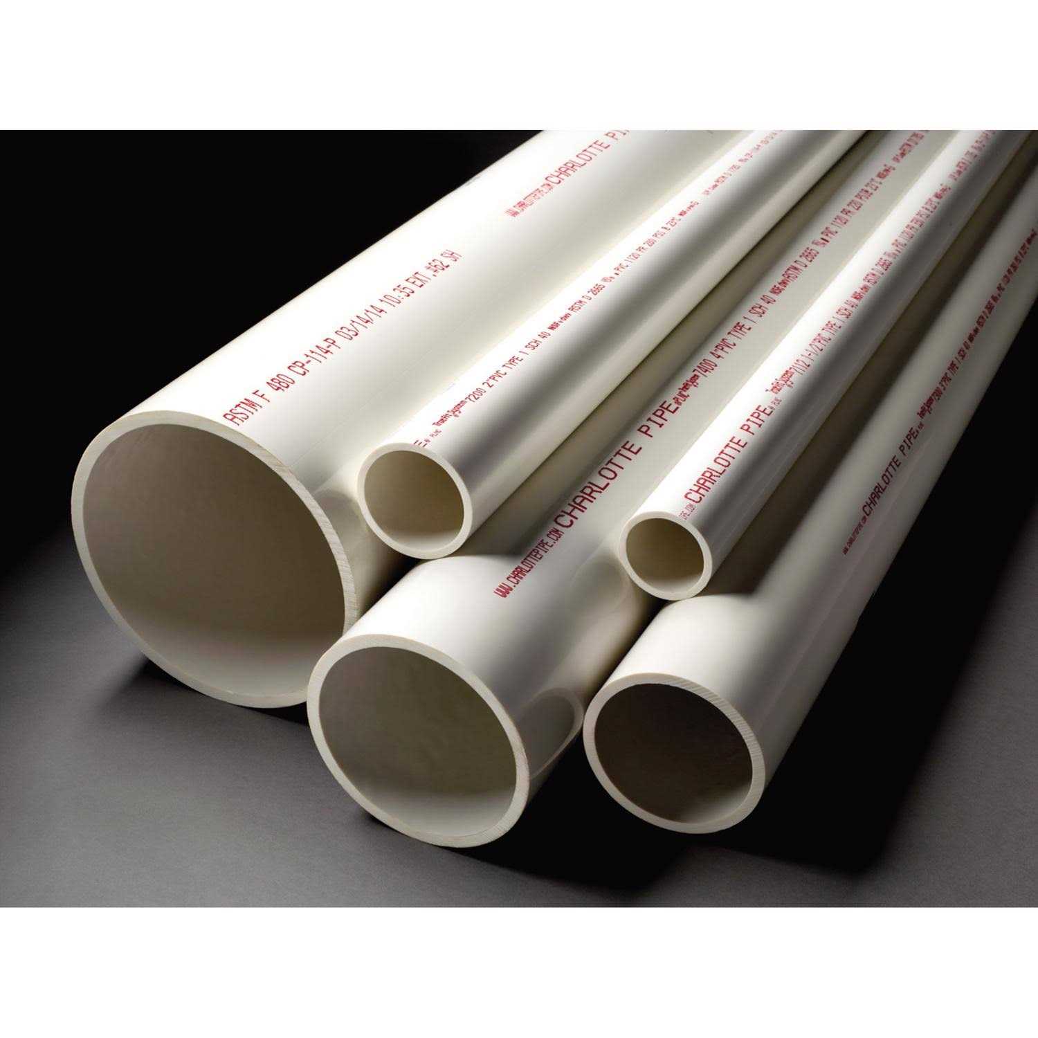 Charlotte Pipe 4 in. x 10 ft. PVC Schedule 40 DWV Pipe - Cheap Fitting