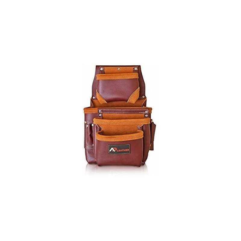 AP-Leather PRO-19 100% Genuine Full Grain Leather Tool Belt/Pouch/Bag - Cheap Fitting