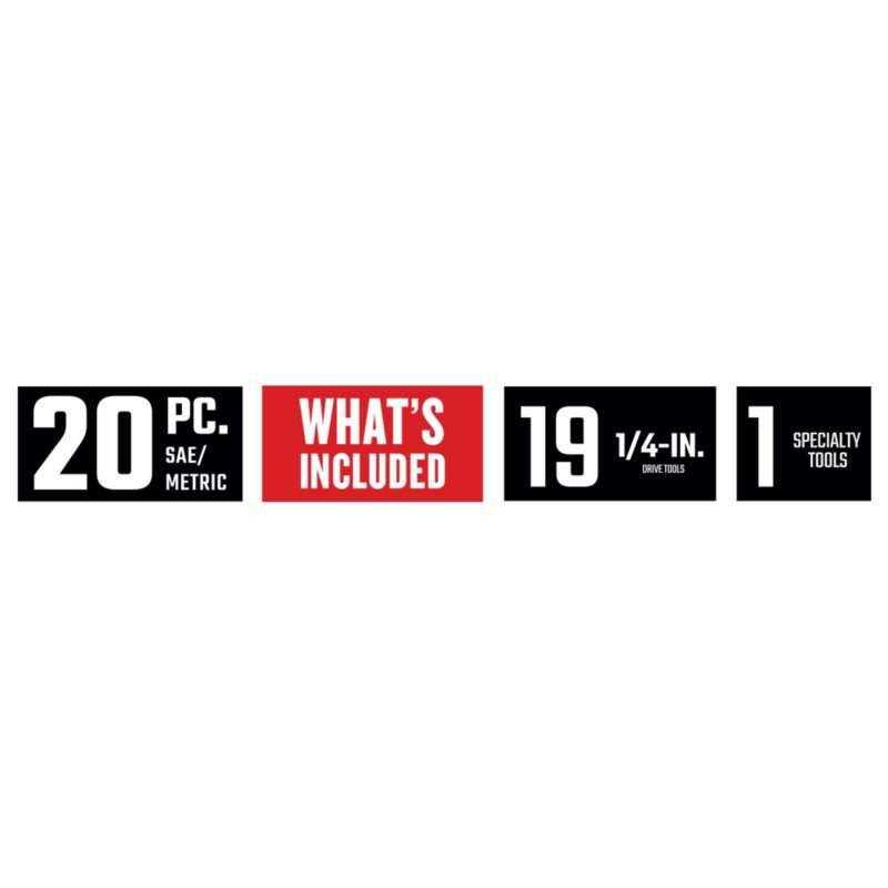 Craftsman 20-Piece 1/4 Drive SAE & Metric Socket Set - Cheap Fitting