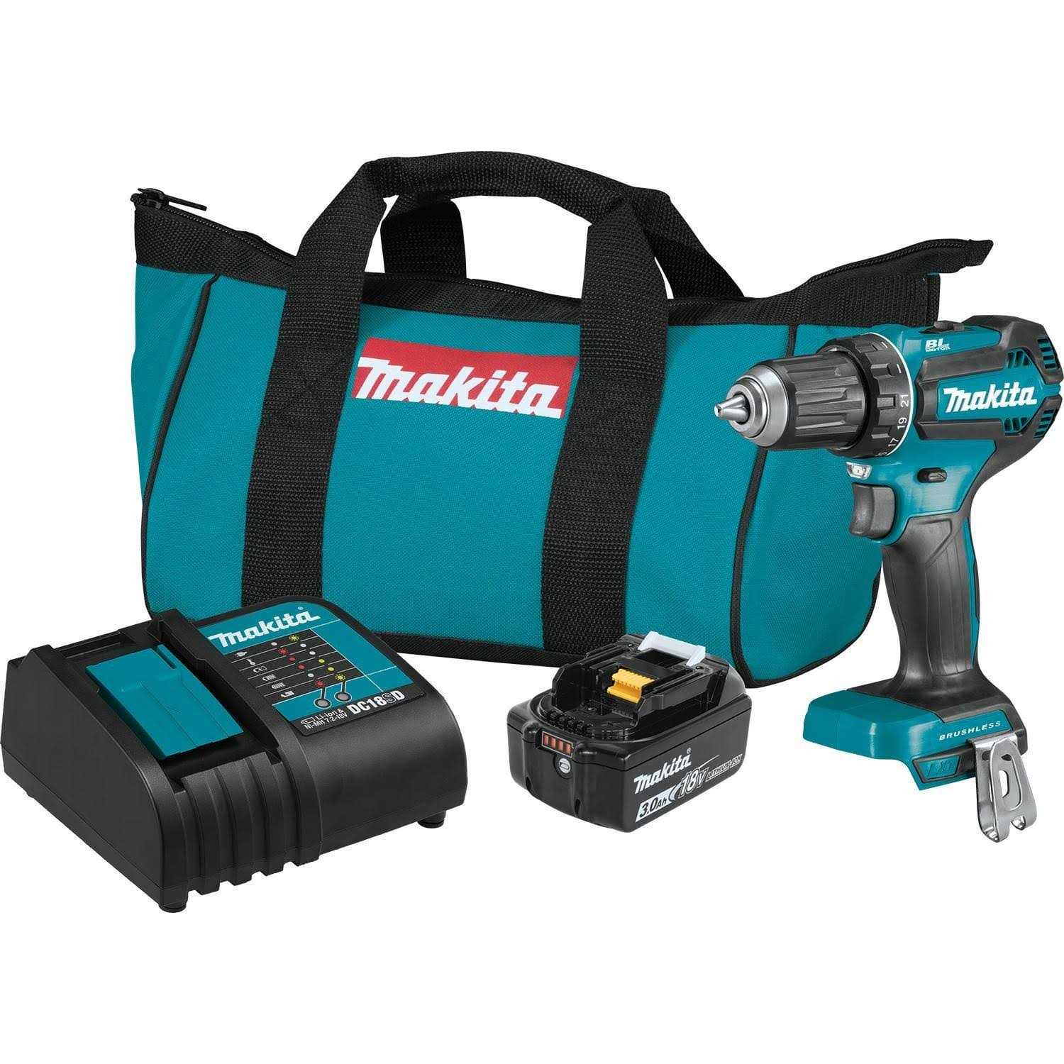 Makita XFD131 18V LXT Lithium-Ion Brushless Cordless 1/2 in. Driver-Drill Kit - Cheap Fitting