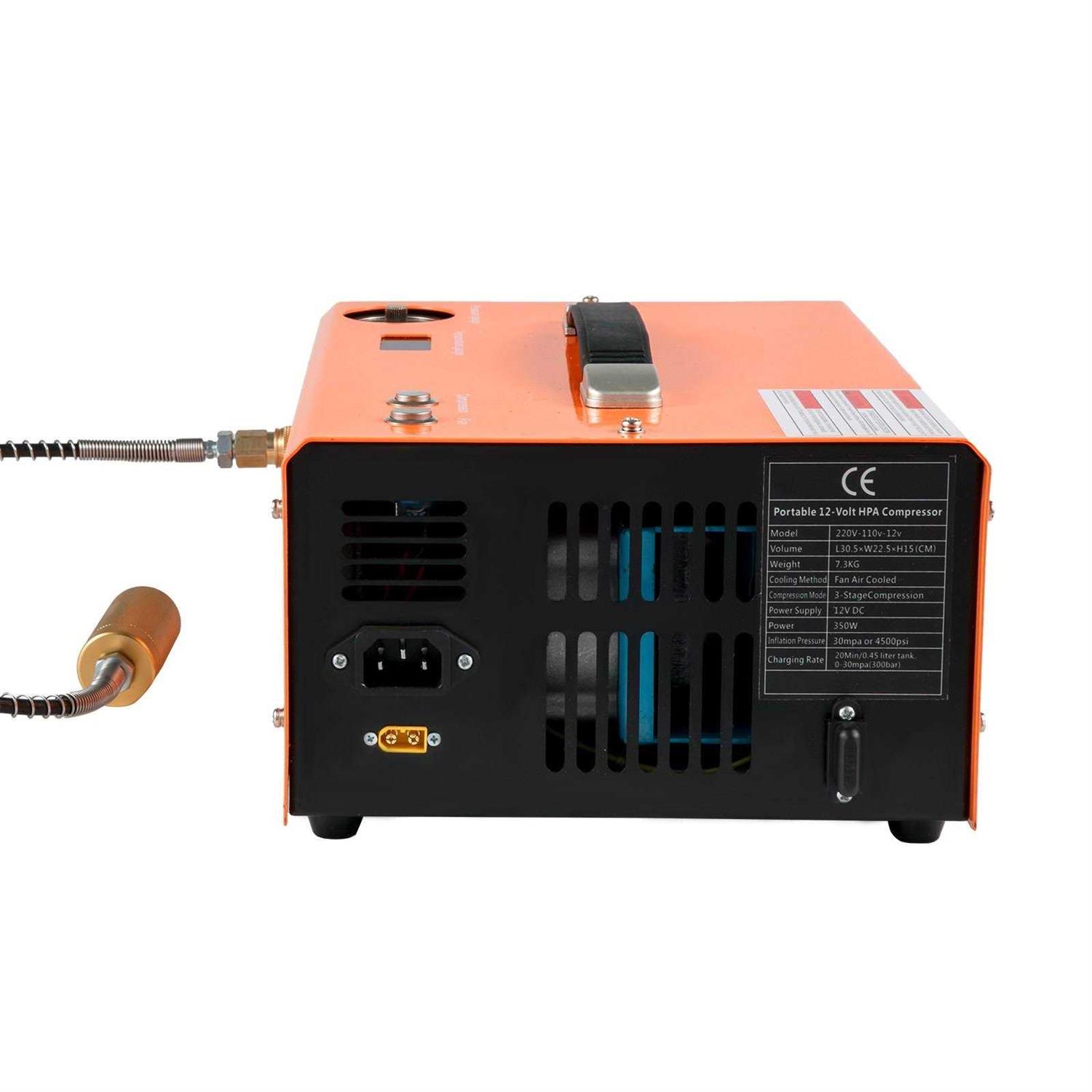 VEVOR PCP Air Compressor 4000psi Portable PCP Compressor 24V DC 110v220v AC PCP Airgun Compressor Auto-stop - Cheap Fitting