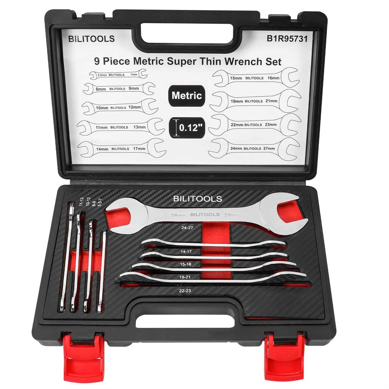 BILITOOLS Super Thin Open End Wrench Set 9 Piece - Cheap Fitting