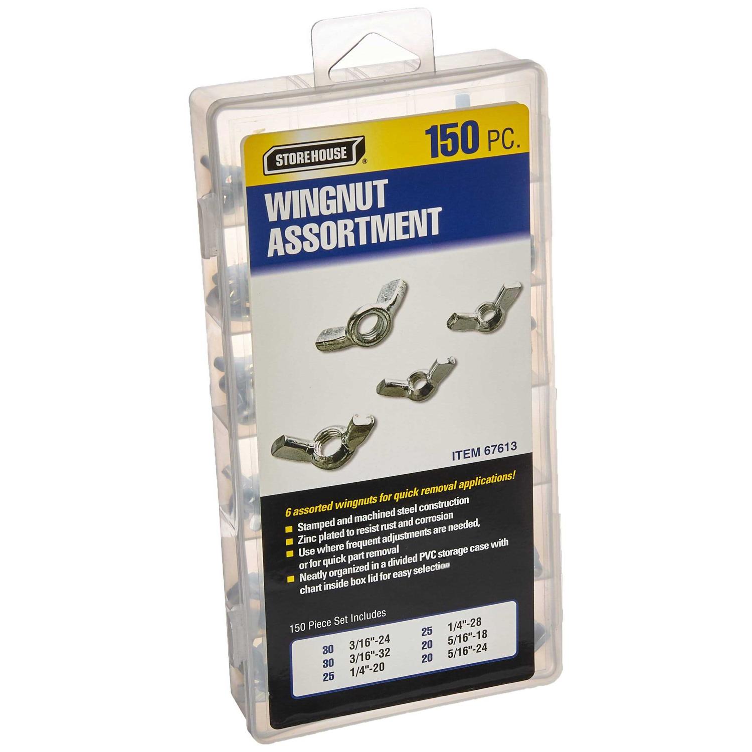 Storehouse 150 piece Wing Nut Assortment - Cheap Fitting