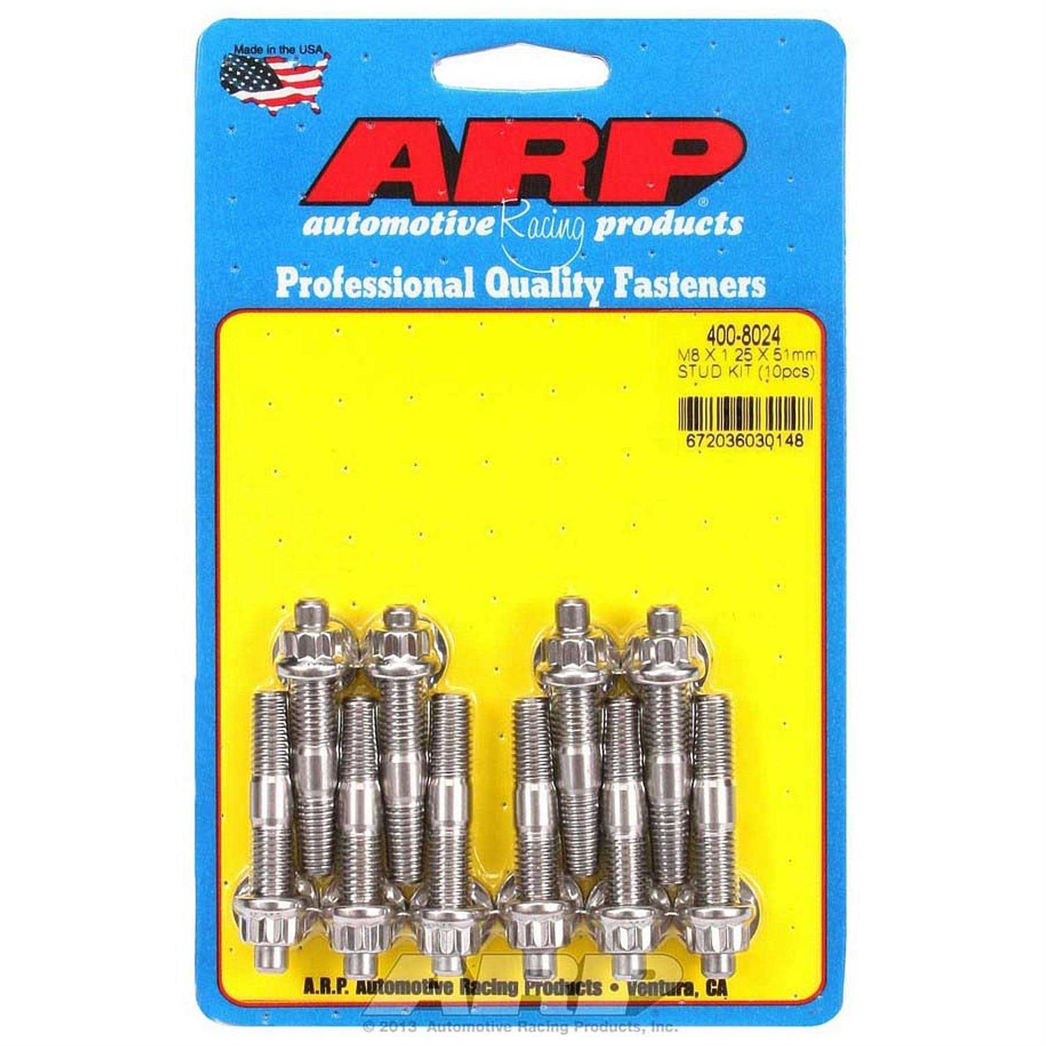ARP 400-8024 M8 x 1.25 x 51mm Broached Stud Kit - Cheap Fitting
