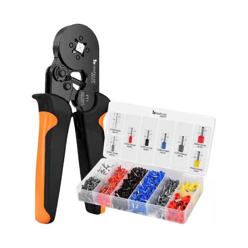 NEWHOUSE ELECTRIC Ferrule Crimping Tool Kit with Wire Crimper Tool, Wire Ferrule Container, and 1,200 Electrical Wire Connectors - Cheap Fitting
