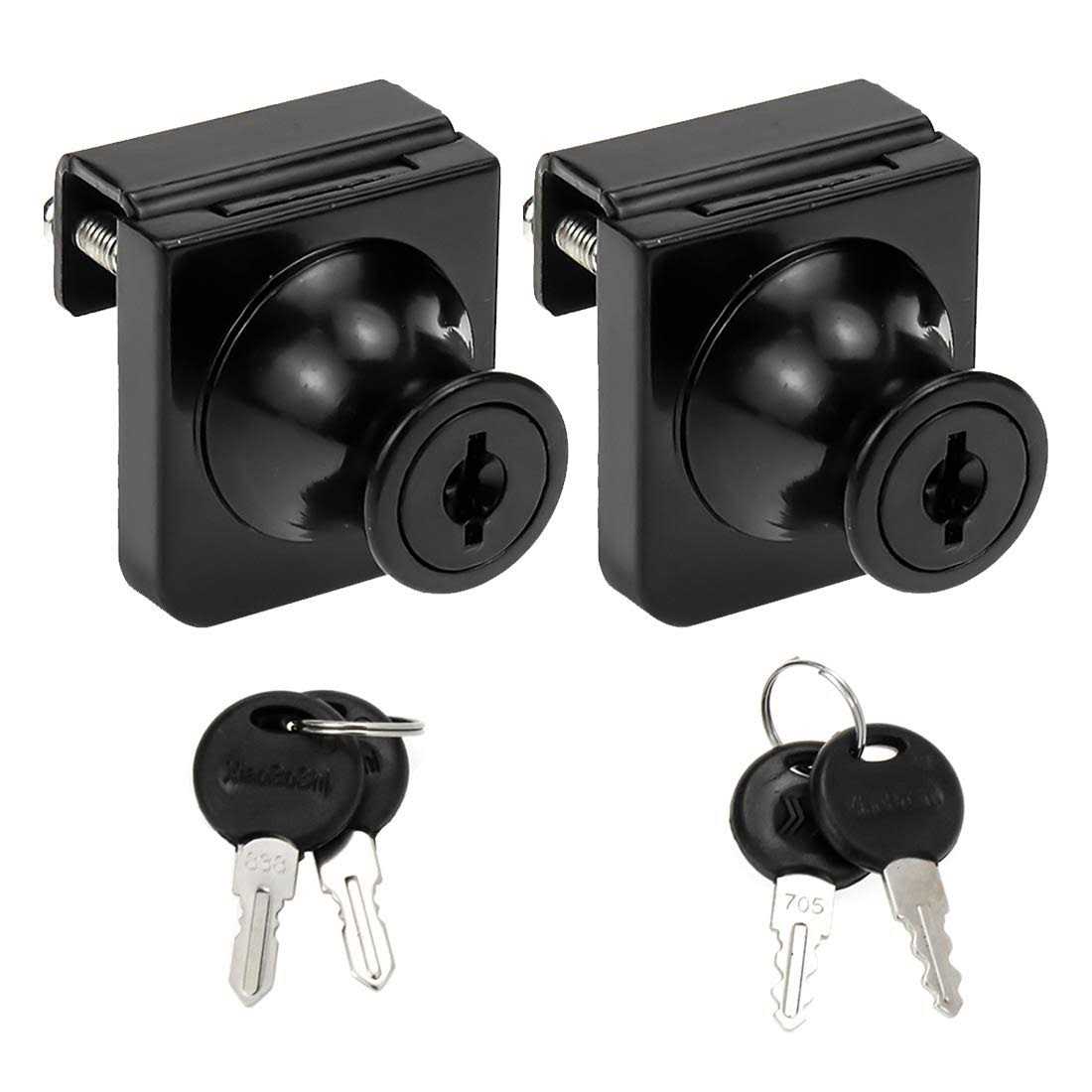 lc lictop showcase lock zinc alloy no drill glass door lock single door lock with keys 2 set - Cheap Fitting