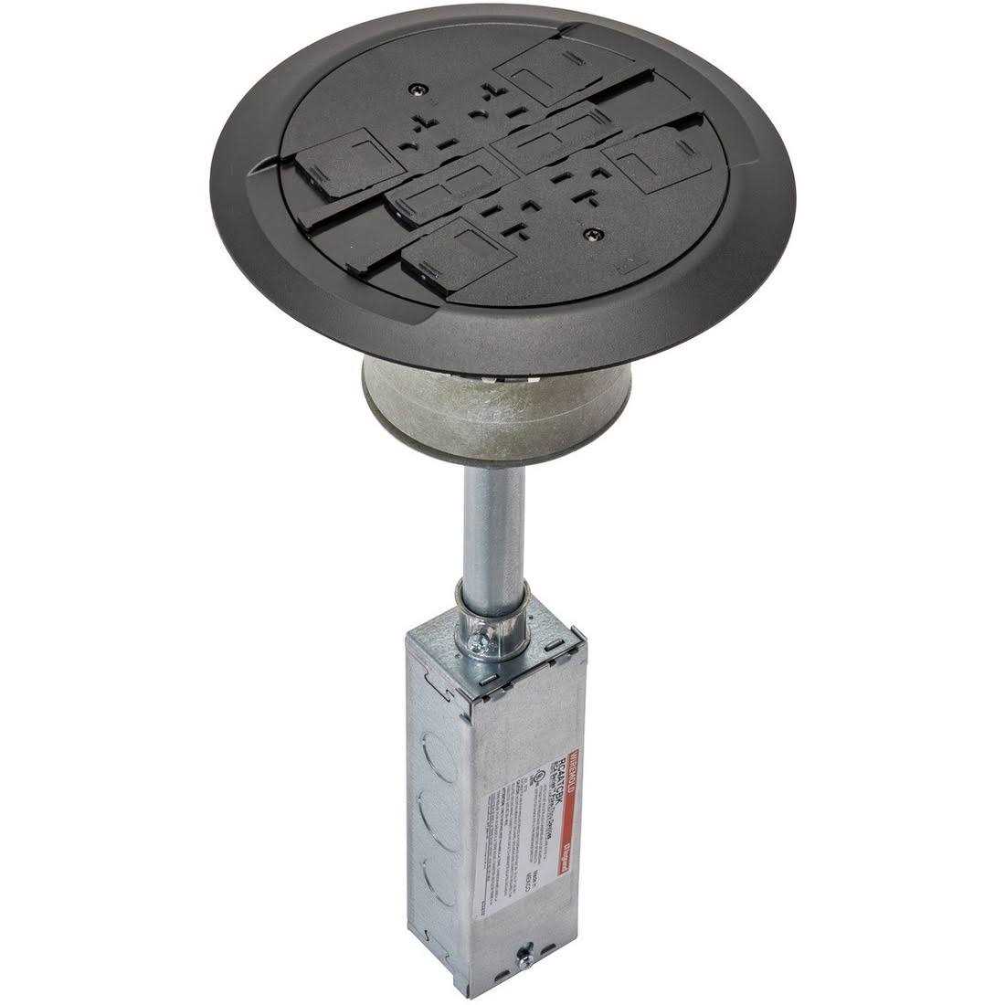 Wiremold RC4CTCBK RC4 Multi-Service Poke-Thru Finish Flange & Slide Holder Assembly - Cheap Fitting