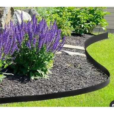 Oukaning 5 PCS Metal Landscape Edging Lawn Edging Garden Border Yard Barrier - Cheap Fitting