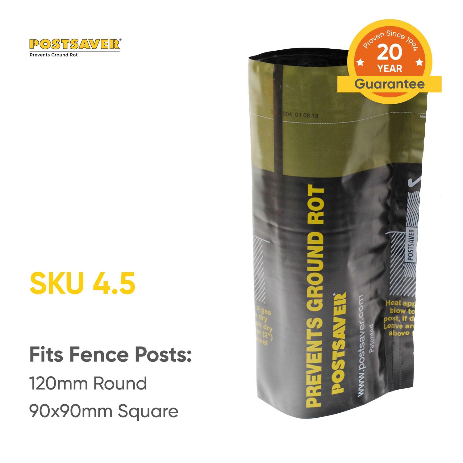 POSTSAVER Rot Protection Sleeve for or Posts Protect Wood Posts from Ground-Line Rot - Cheap Fitting