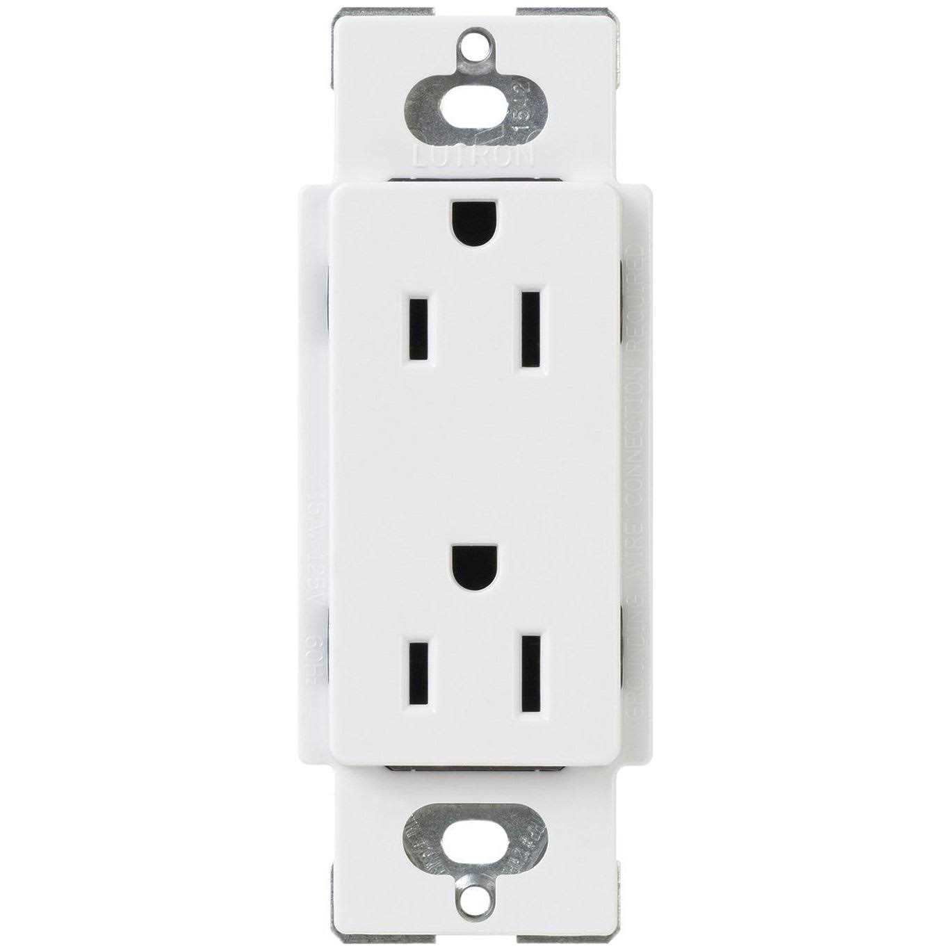 Lutron CAR-15-WH Claro Receptacle - Cheap Fitting