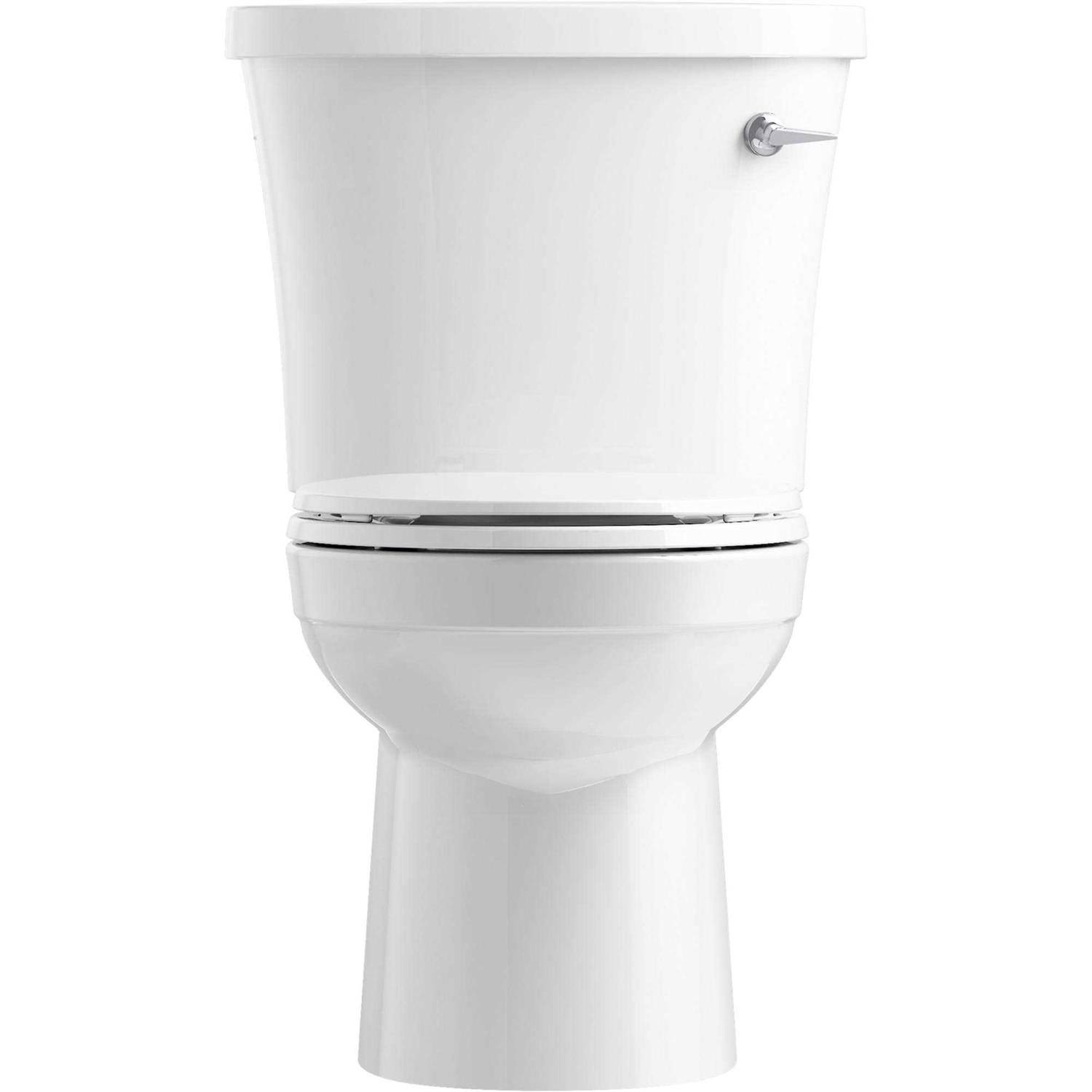 Kohler K-25087-SSTR Kingston 1.28 gpf Two piece elongated toilet with right hand lever K-25087-SSTR-0 - Cheap Fitting