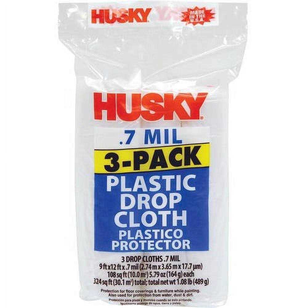 Husky Clear Plastic Drop Cloth - Cheap Fitting