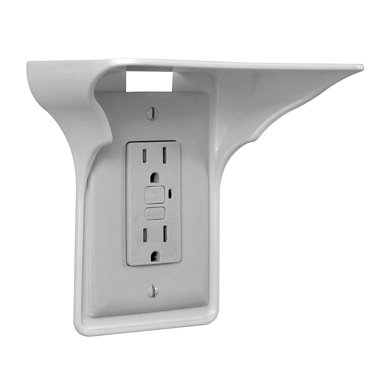 5 STAR SUPER DEALS Wall Outlet Shelf Organizer Space-Saving Socket Stand for Kitchen & Bathroom - Cheap Fitting