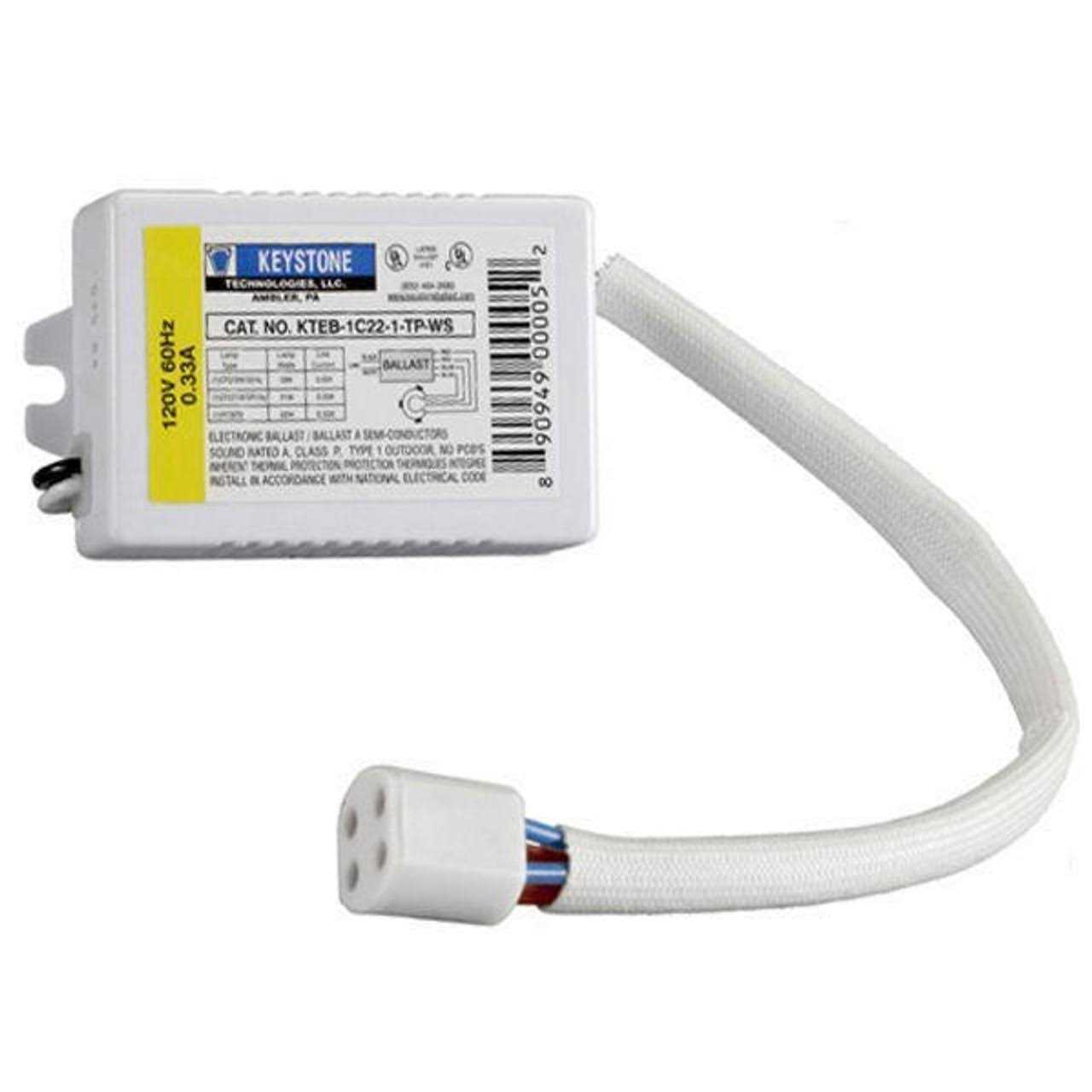 Keystone KTEB-1C22-1-TP-WS Circline Electronic Ballast - Cheap Fitting