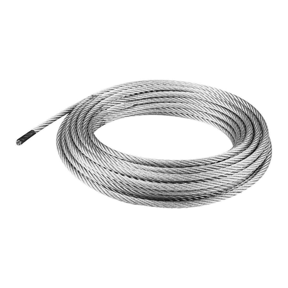HAUL-MASTER 50 ft. x 3/16 in. Aircraft Grade Wire Rope - Cheap Fitting
