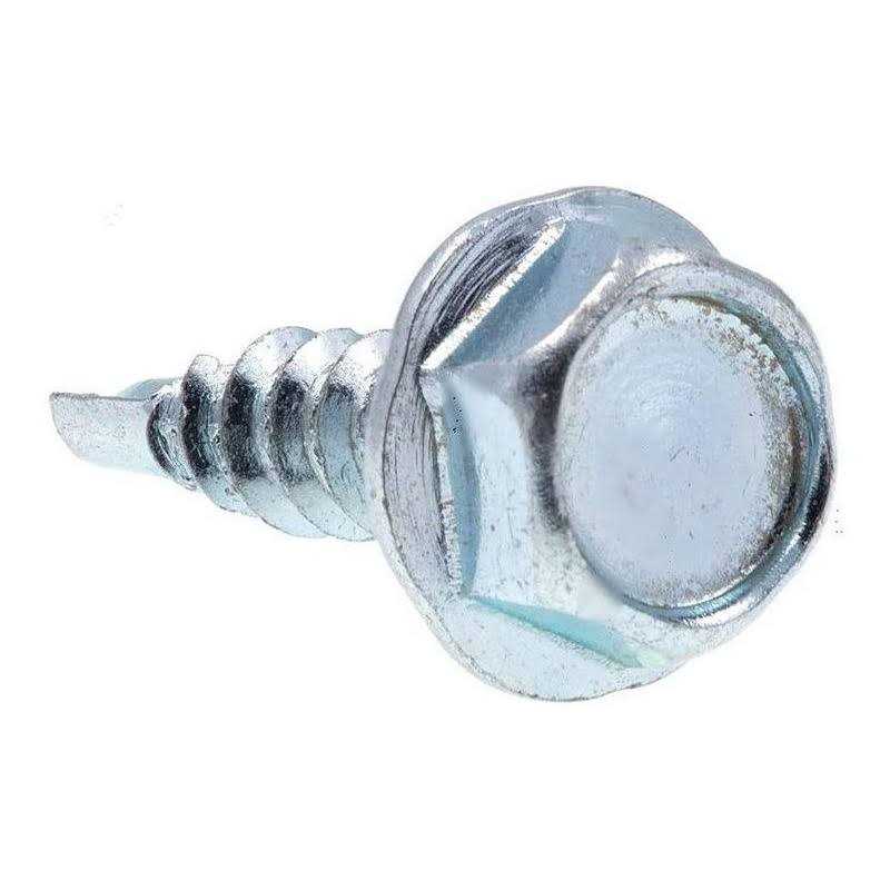 Prime-Line #6 x 1/2 in. Zinc Plated Case Hardened Steel Indented Hex Washer Head Self-Drilling Sheet Metal Screws - Cheap Fitting