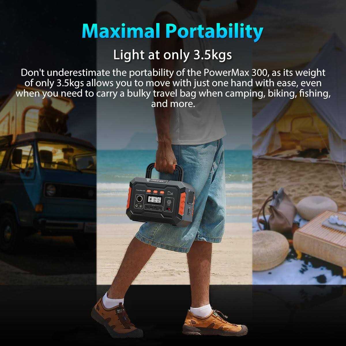 Blackview Oscal PowerMax 300 AC/DC Output 266Wh Portable Power Station - Cheap Fitting