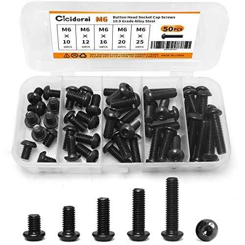 Cicidorai M6 x 20mm 25mm Button Head Socket Cap Screws Bolts - Cheap Fitting