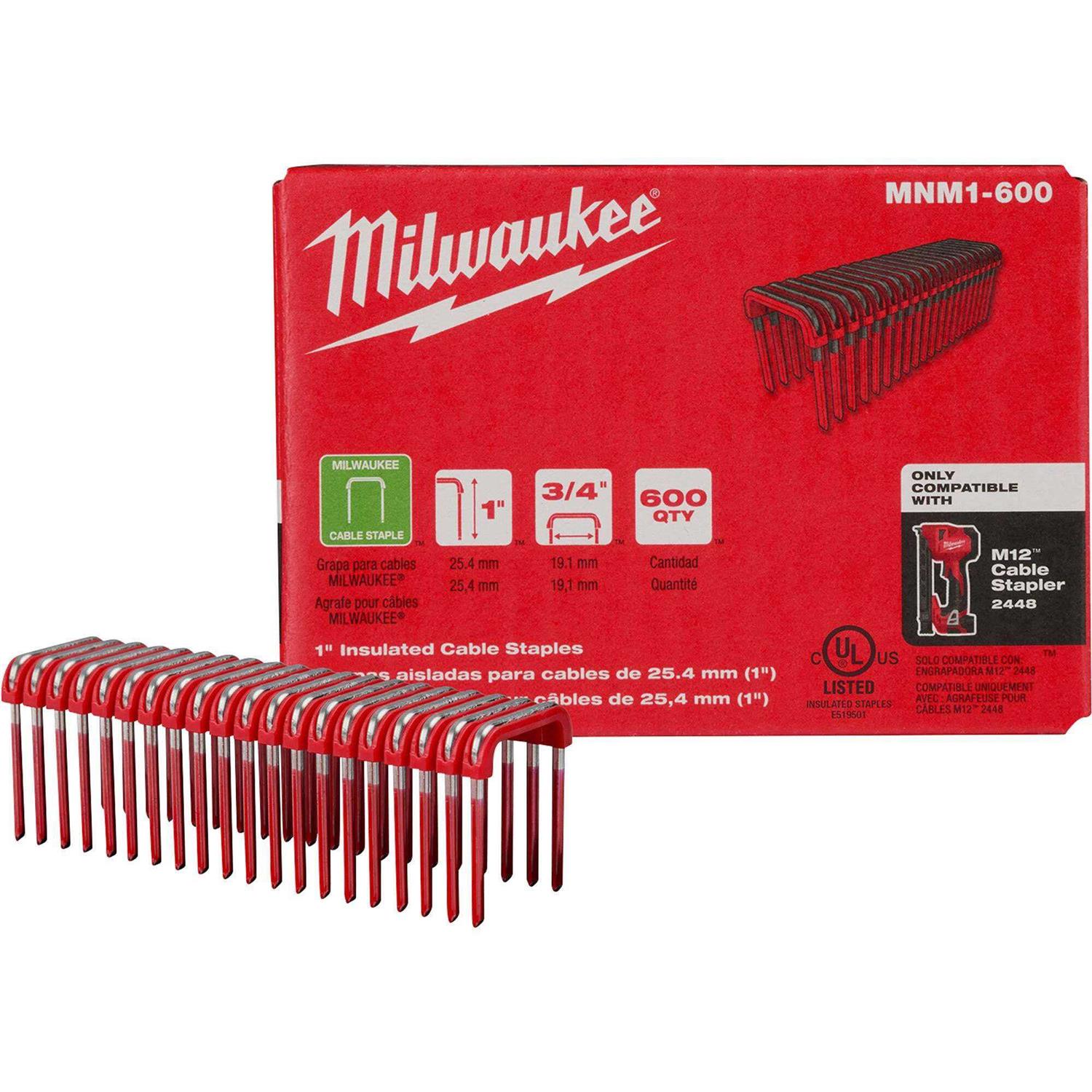 Milwaukee Insulated Cable Staples MNM1-600 - Cheap Fitting