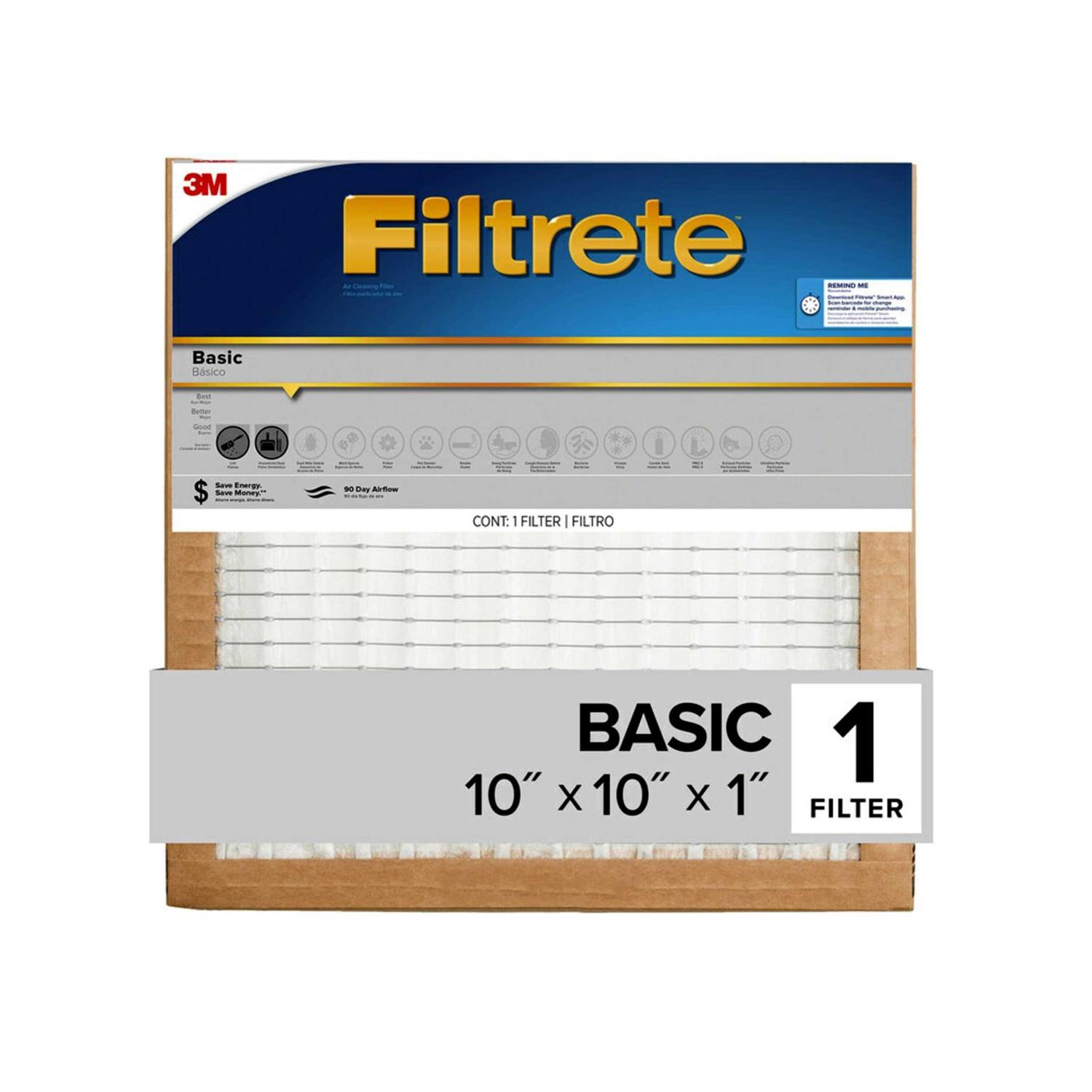 Filtrete 1-in MERV 5 Basic Pleated Air Filter FBL - Cheap Fitting