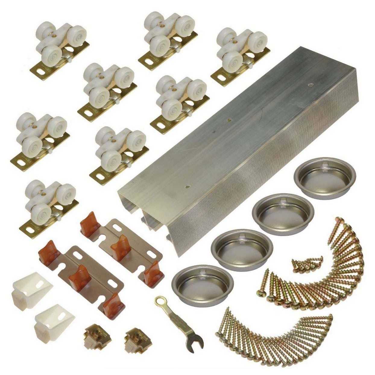 Johnson Hardware 138F Series 96 Aluminum Track with Hardware - Cheap Fitting