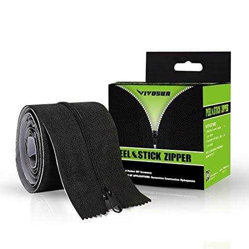 Vivosun Heavy Duty Zipper 3In. x 7Ft. Peel & Stick Zipper for Tarp - Cheap Fitting