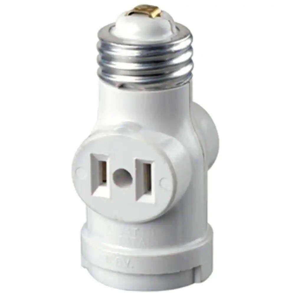 Leviton Plastic Keyless Lampholder w/Outlet - Cheap Fitting