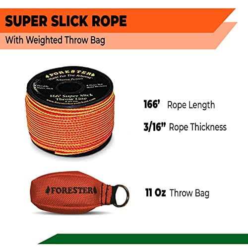 FORESTER Arborist Throw Line Kit Ultra Slick 100% Polyester Rope with Weighted Throw Bag - Cheap Fitting
