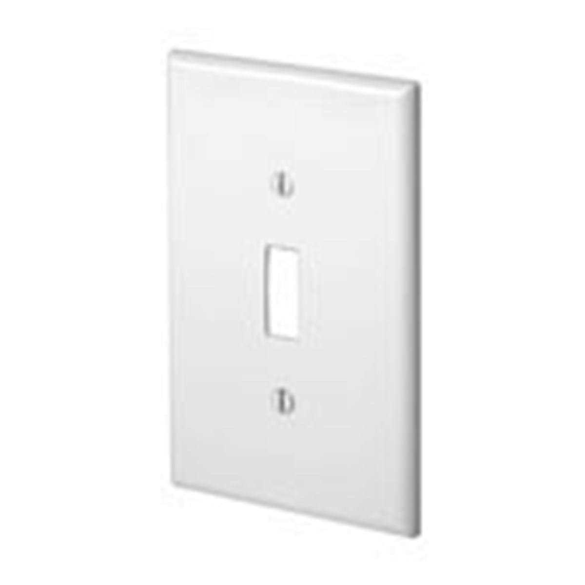 Leviton 1-Gang Midway Toggle Nylon Wall Plate - Cheap Fitting