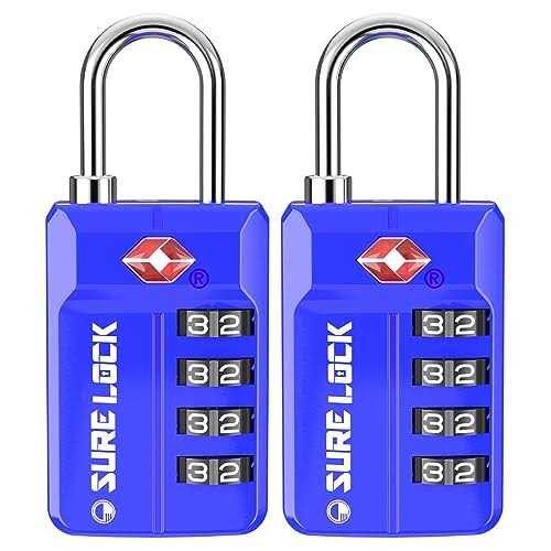 SURE LOCK Tsa Approved Travel Luggage Locks Open Alert Combination Lock for School Office Gym Locker,Toolbox - Cheap Fitting