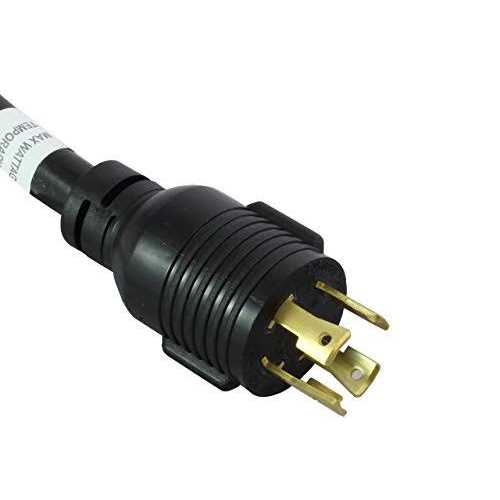 Ac WORKS 1.5 ft. Welder Adaper Generator L14-30 Plug to NEMA 6-50R 50 Amp 250-volt Adapter Cord - Cheap Fitting