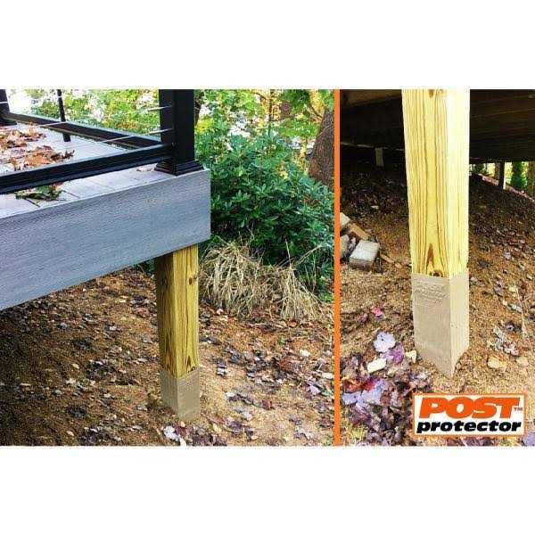 Post Protector 6 in. x 6 in. x 60 in. in-Ground Post Decay Protection - Cheap Fitting