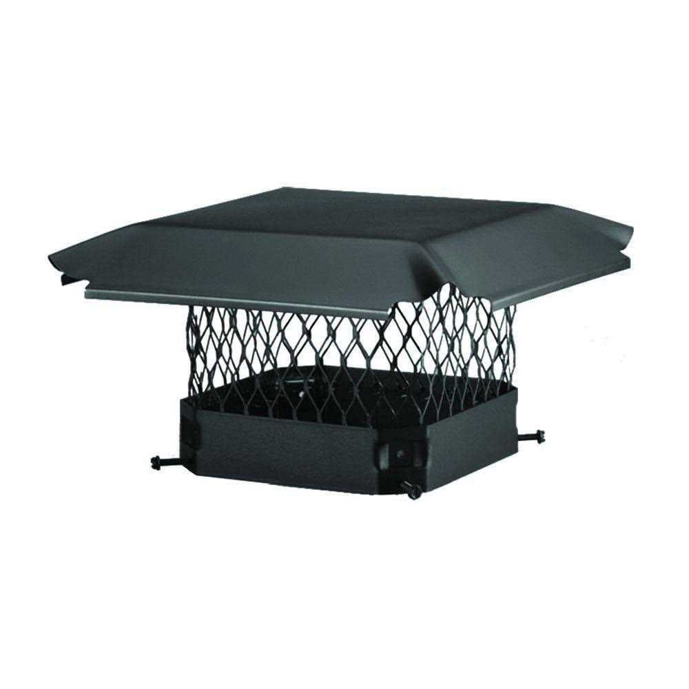 Draft King CBO2020 Bolt on Black Galvanized Steel Single Flue Chimney Cap - Cheap Fitting